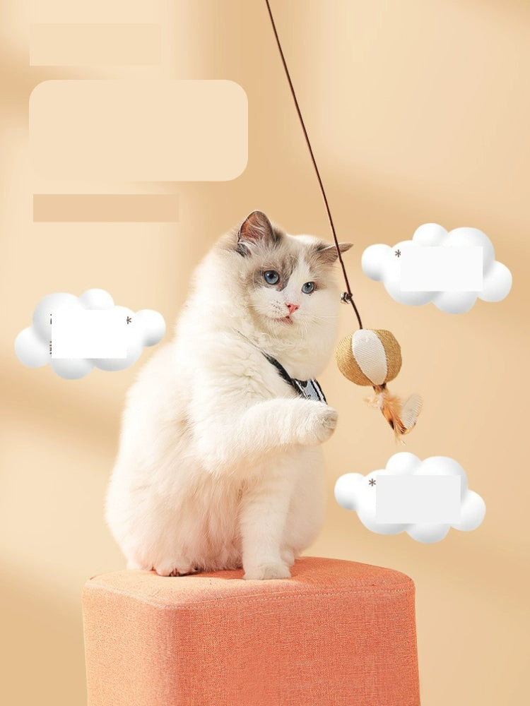 Zihi Wooden Pole with Bell Mouse Toy