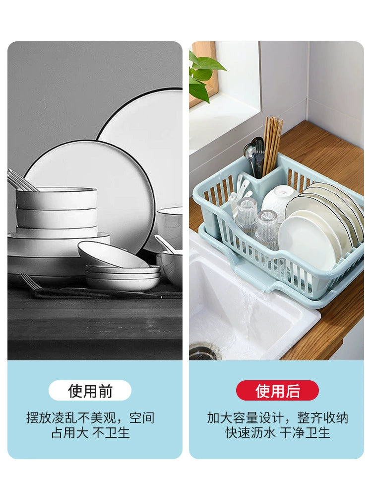 Draining Plate Rack Dish Storage Unit