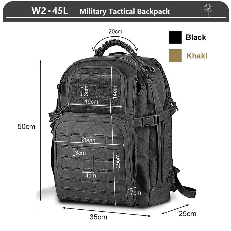 Tactical Waterproof Backpack 38/45L