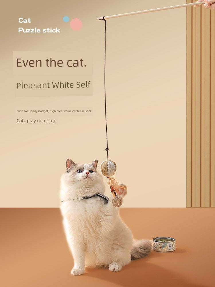 Zihi Wooden Pole with Bell Mouse Toy
