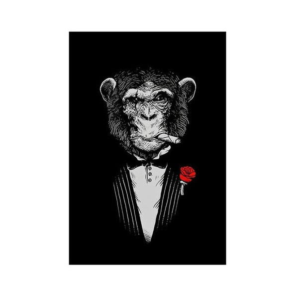 Mafia Monkey Decorative Painting Canvas