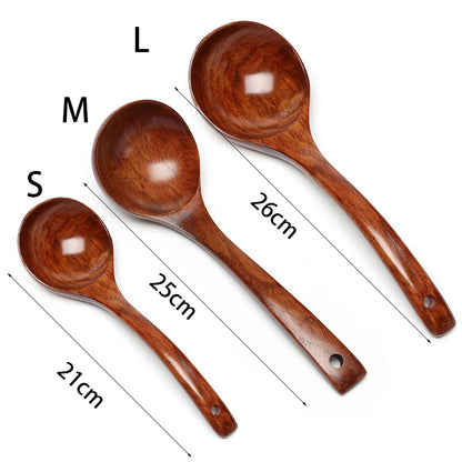 Natural Wooden Soup Scoops