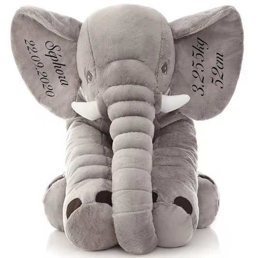 Gray Elephant Pillow