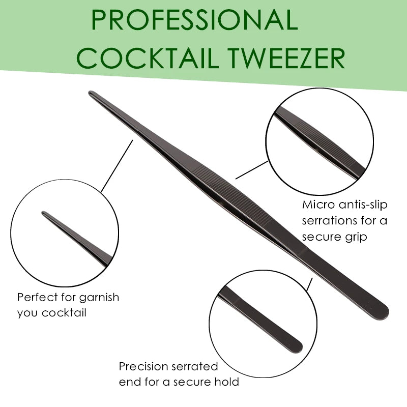 Stainless Steel Kitchen & Bar Tweezer Tongs