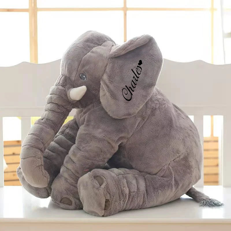 Gray Elephant Pillow