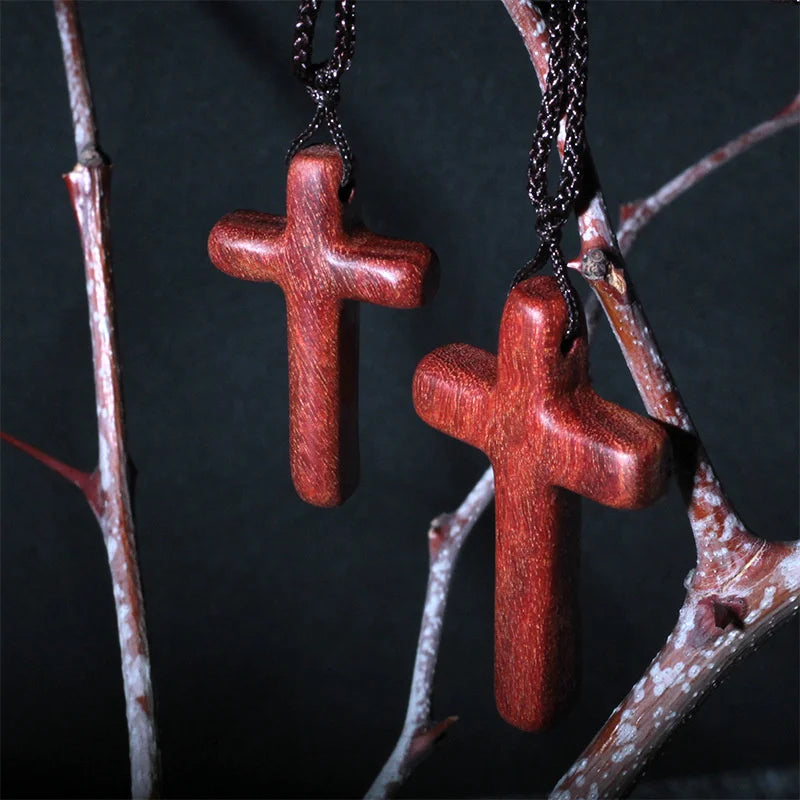 Sandalwood Cross Necklace