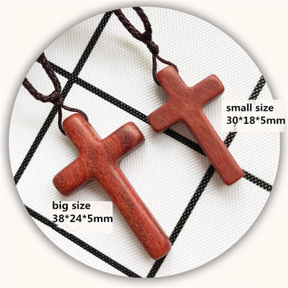 Sandalwood Cross Necklace