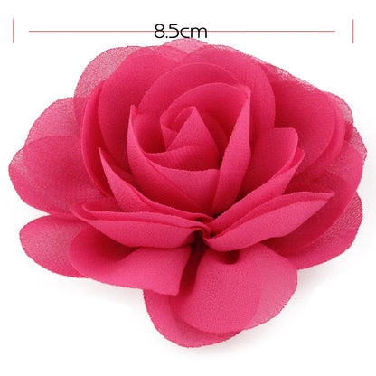 Chiffon Poppy Flower Hair Clips