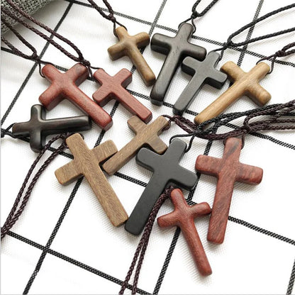 Sandalwood Cross Necklace