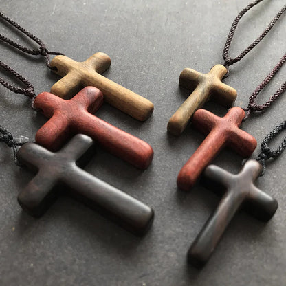 Sandalwood Cross Necklace