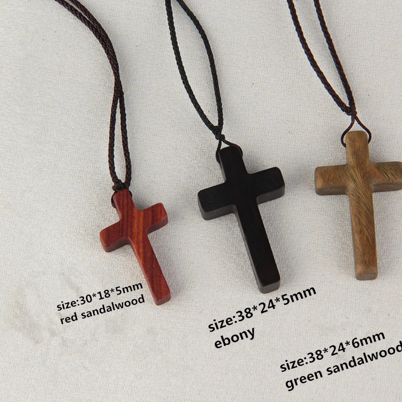 Sandalwood Cross Necklace