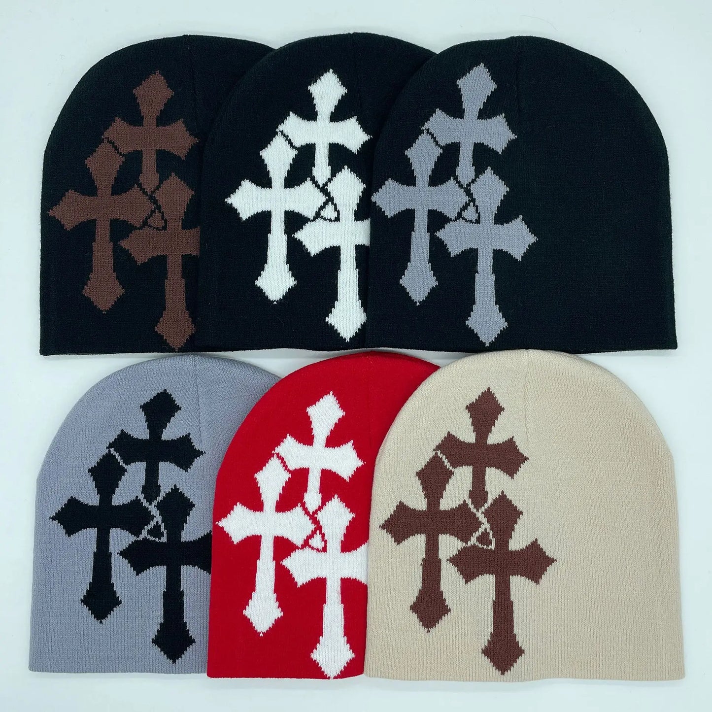 Cross Knitted Cap