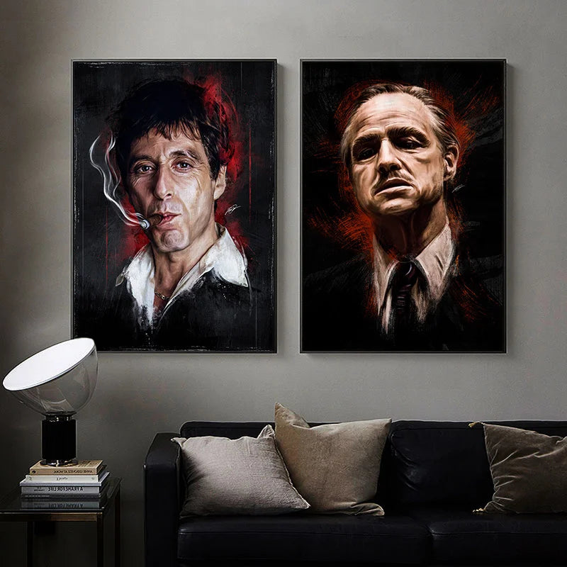 The Godfather & Tony Montana Posters Prints