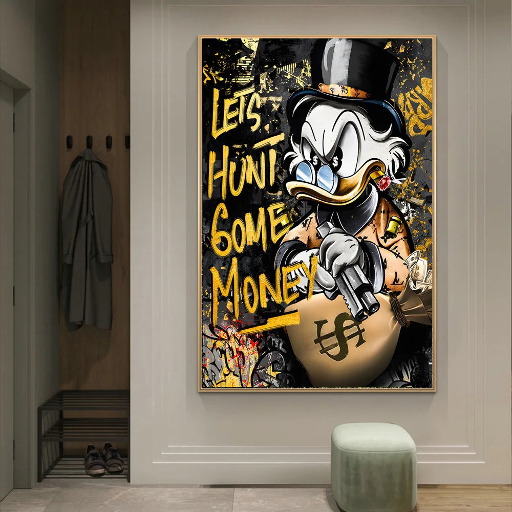 Donald Duck Hunt for Money Posters and Prints