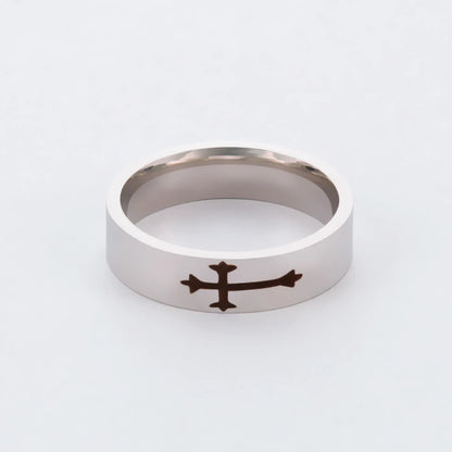 Stainless Steel Jesus Cross Ring