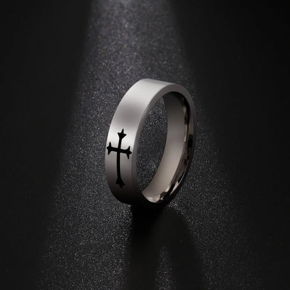 Stainless Steel Jesus Cross Ring