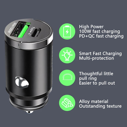 Mini Car Charger with Charging Cable