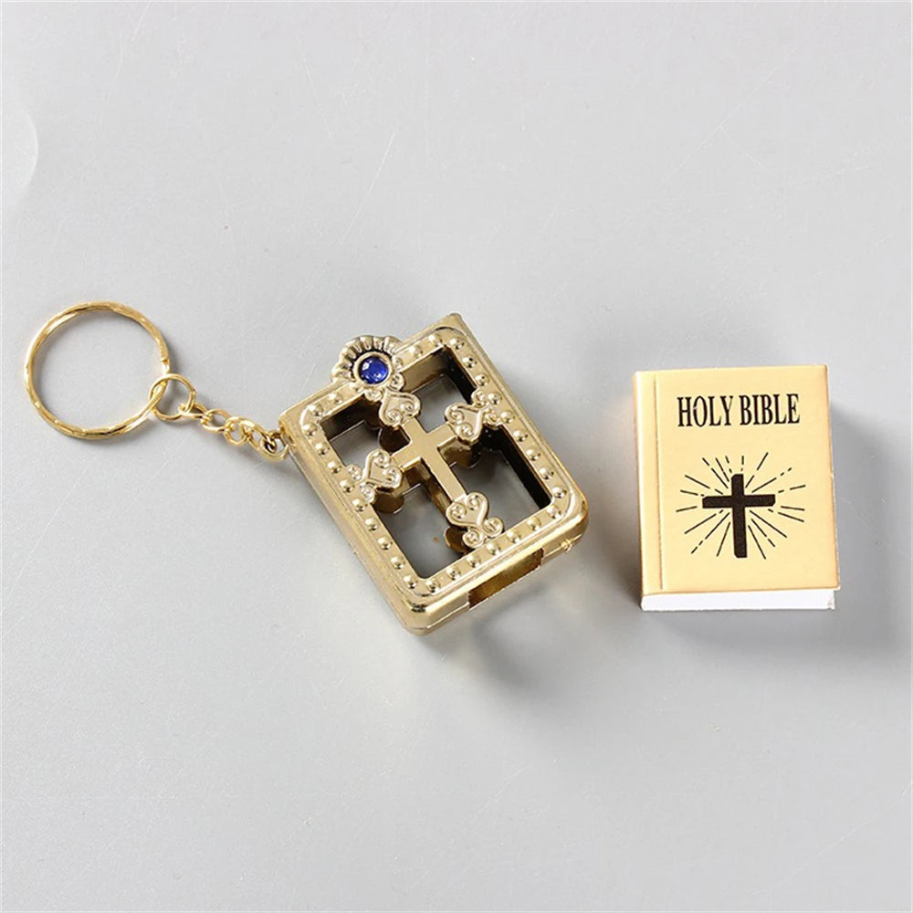 Mini English Holy Bible Keychains
