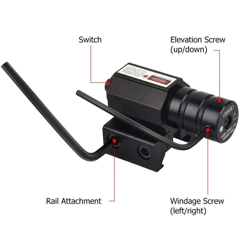 Tactical Red/Green Dot Laser Sight Rail Mount