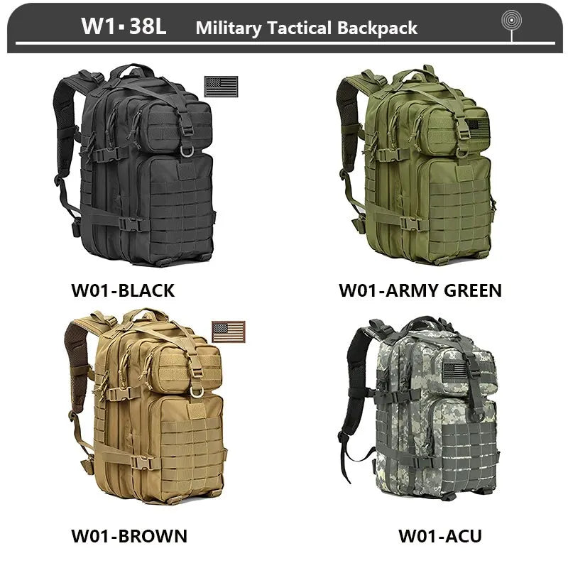 Tactical Waterproof Backpack 38/45L
