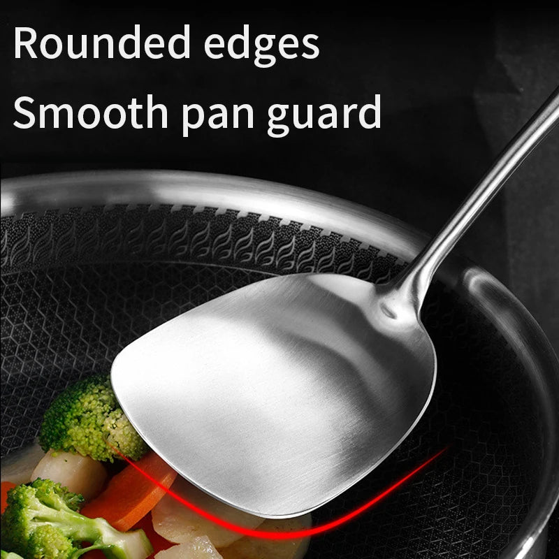 Long Handle Stainless Steel Wok Spatula