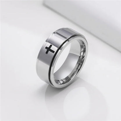 Stainless Steel Cross Ring