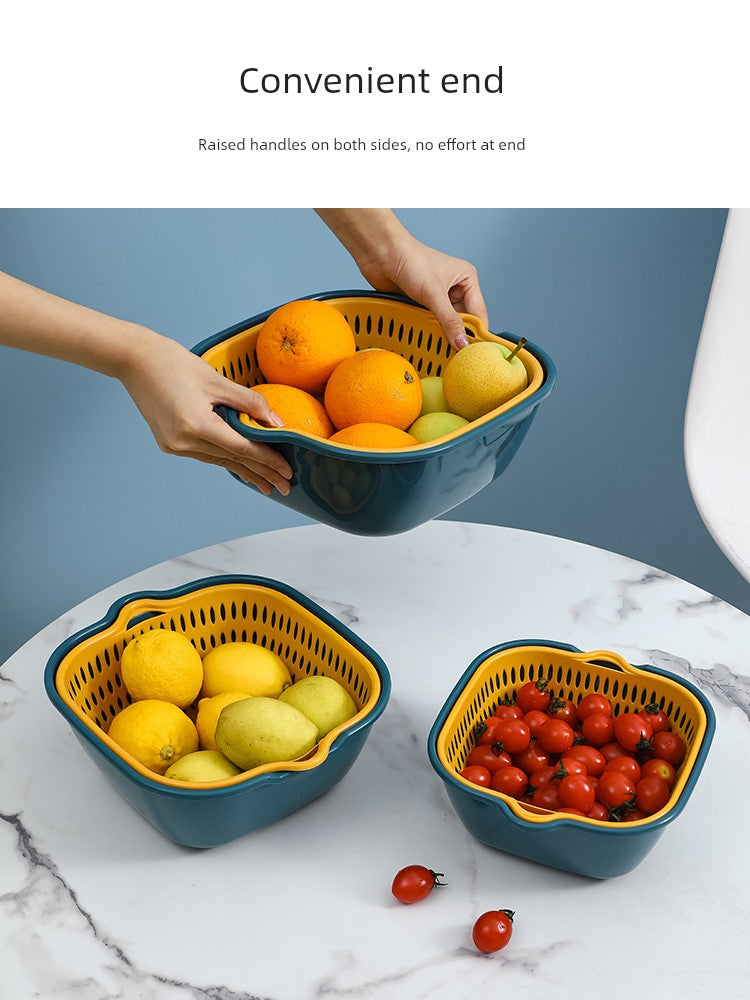 Double-Layer Vegetable Washing Basket