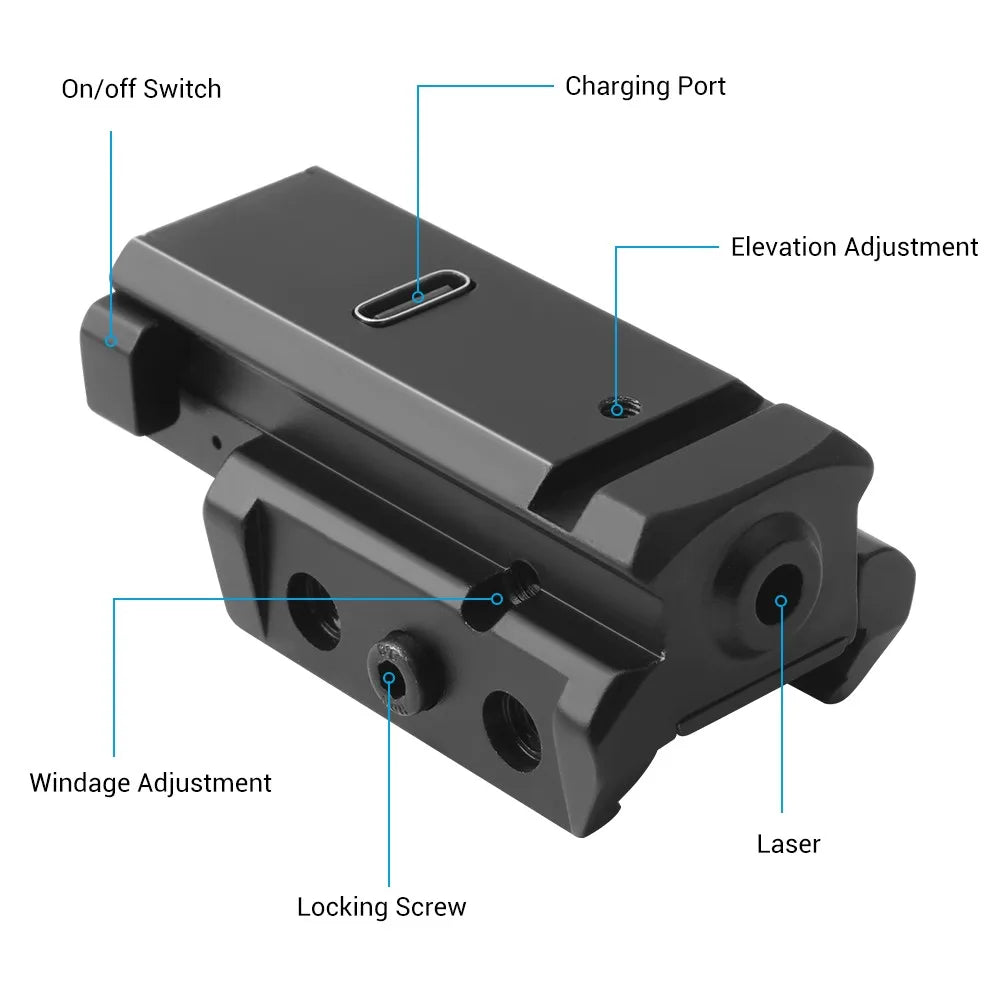 Tactical Red/Green USB Laser Sight