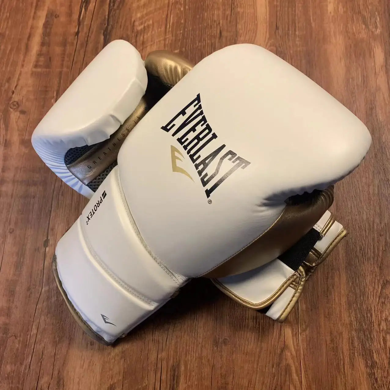 Everlast Pro White & Gold Boxing Gloves