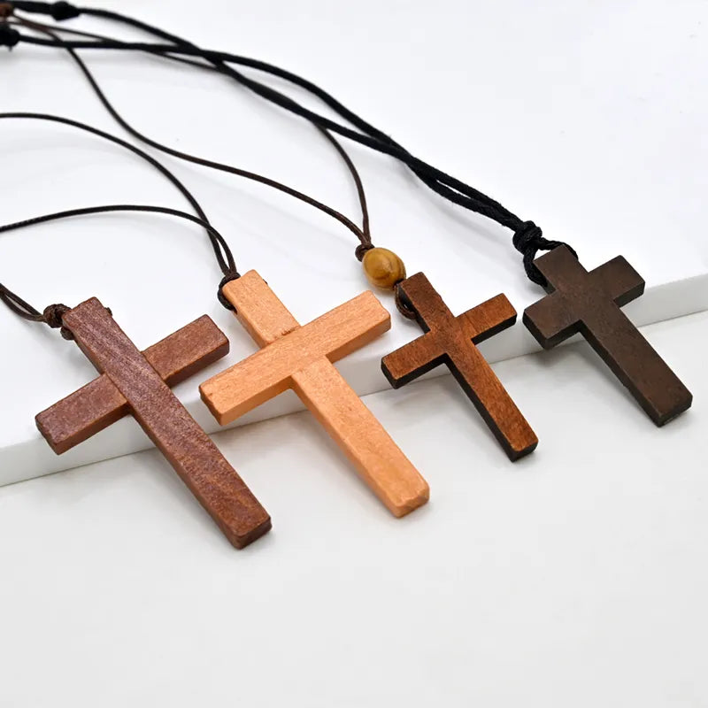 Wooden Cross Necklace