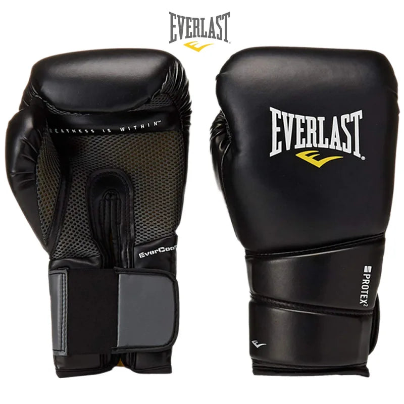 Everlast Pro White & Gold Boxing Gloves