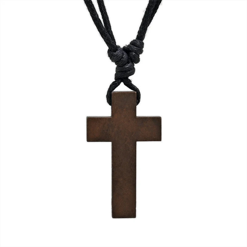 Wooden Cross Necklace